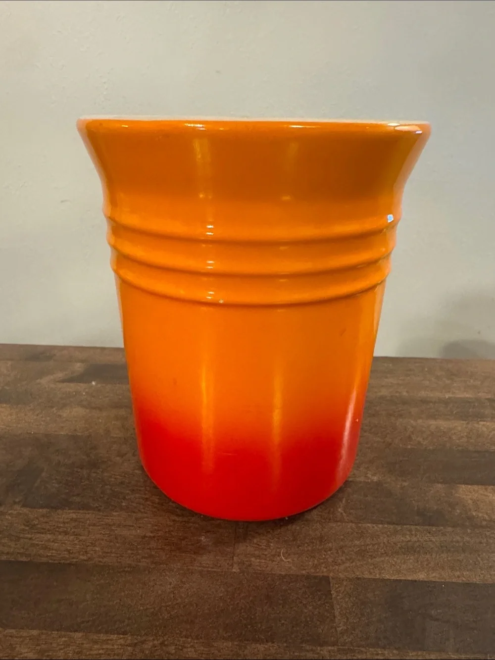 Le Creuset Gradient Stoneware Utensil Crock in Orange and Red